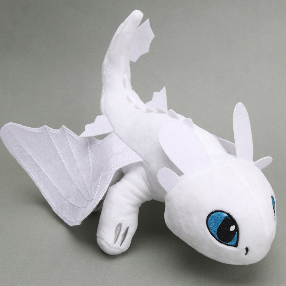 Іграшка на машину дракон Денна фурія із присоскою, Білий / М'яка плюшева іграшка беззубик / Іграшка дракон