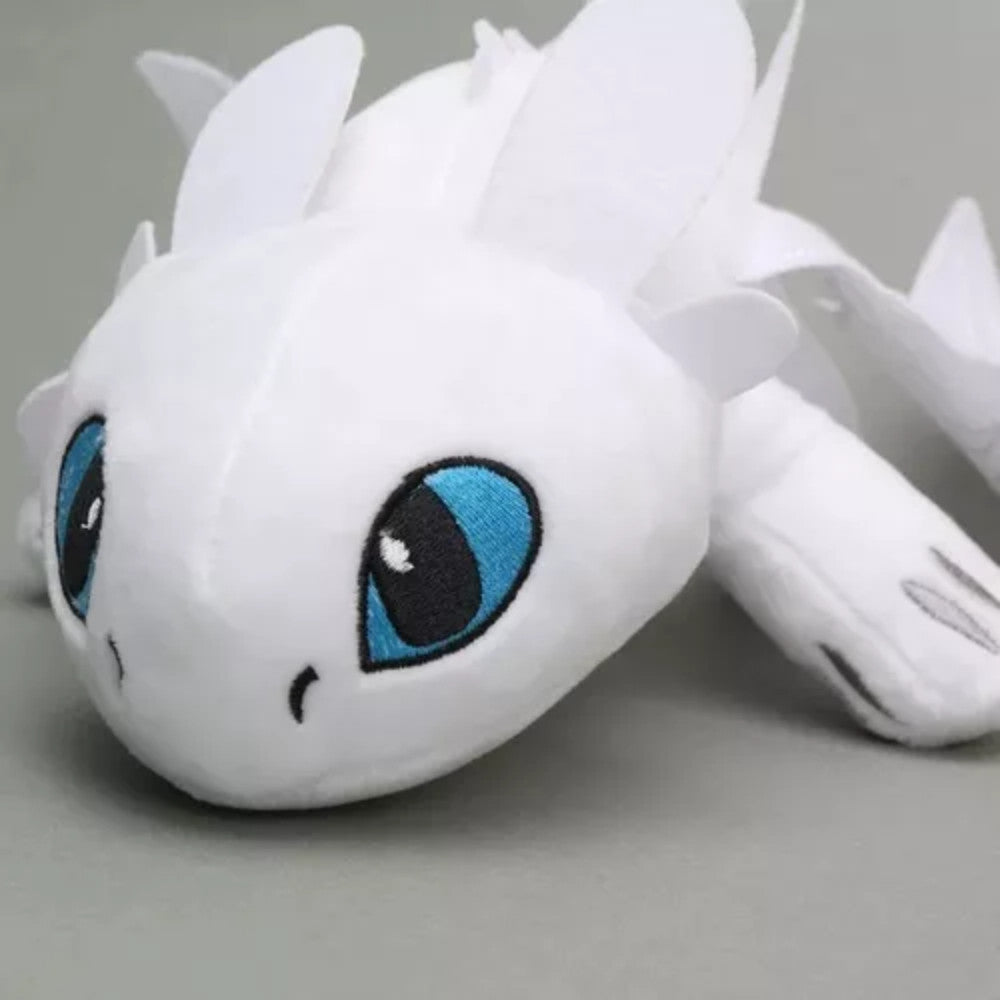 Іграшка на машину дракон Денна фурія із присоскою, Білий / М'яка плюшева іграшка беззубик / Іграшка дракон