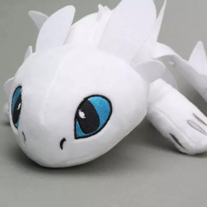 Іграшка на машину дракон Денна фурія із присоскою, Білий / М'яка плюшева іграшка беззубик / Іграшка дракон