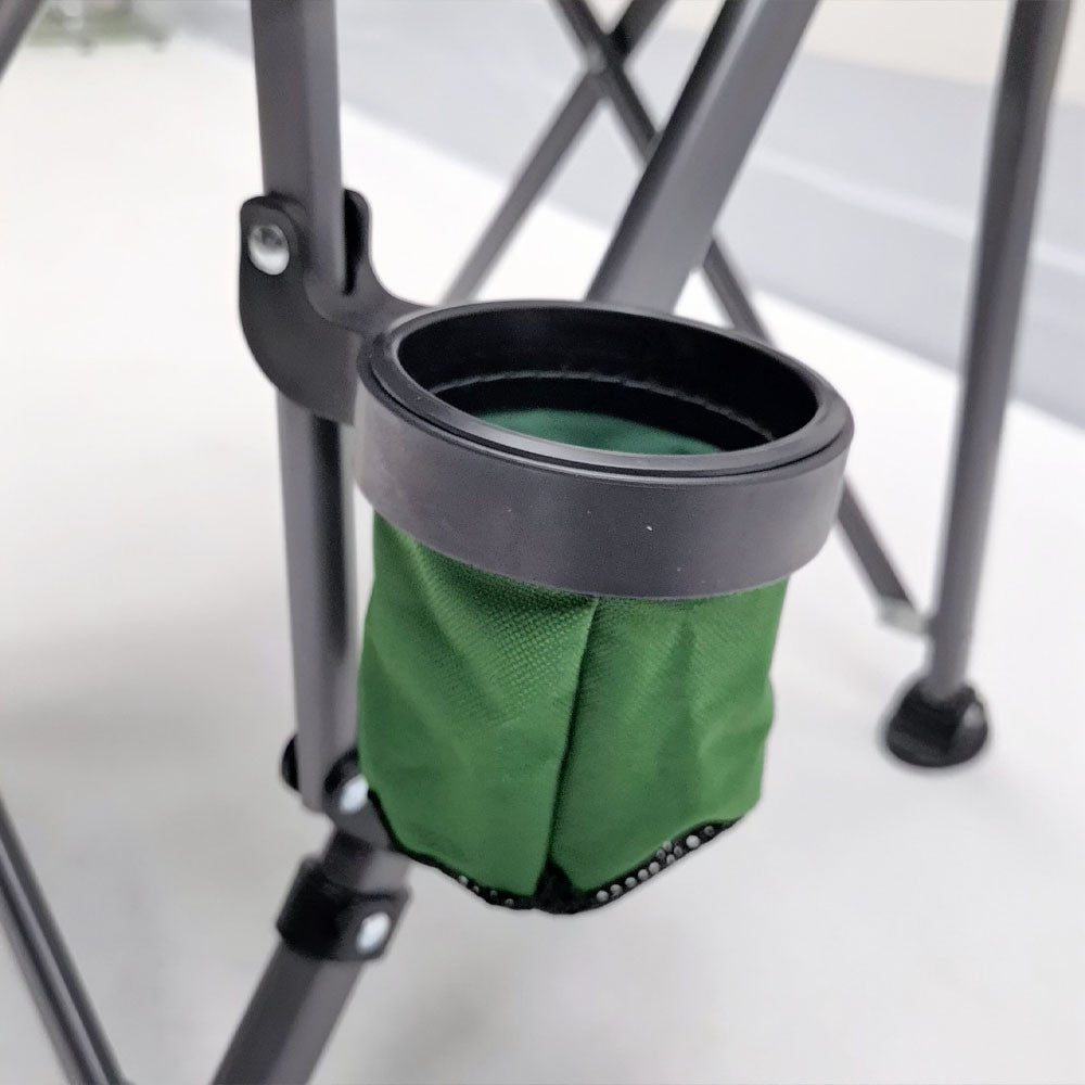 Складаний стілець з підлокітниками (95х60х58 см), HX-64-1, Зелений / Рибальський стілець-крісло / Крісло для пікніка