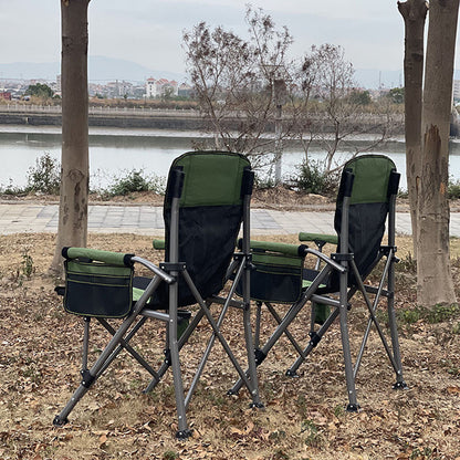 Складаний стілець з підлокітниками (95х60х58 см), HX-64-1, Зелений / Рибальський стілець-крісло / Крісло для пікніка