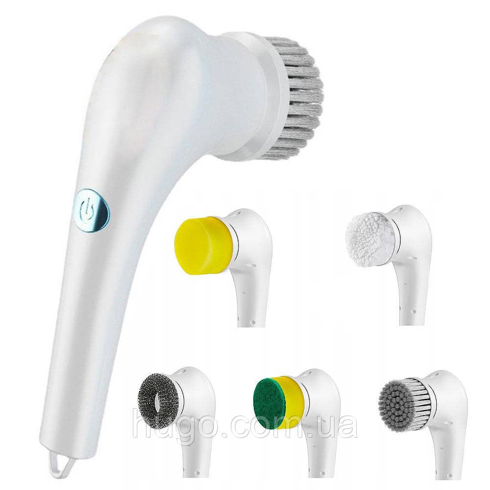 Електрична щітка для прибирання з 5 насадками,Magic Brush, з USB / Бездротова електрощітка