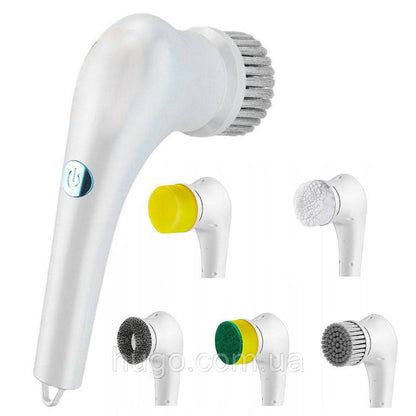 Електрична щітка для прибирання з 5 насадками,Magic Brush, з USB / Бездротова електрощітка