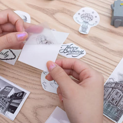 1 шт Прозорий термопапір самоклеючий 5,7x2,5см / Папір для термопринтера / Термопапір для наклейок