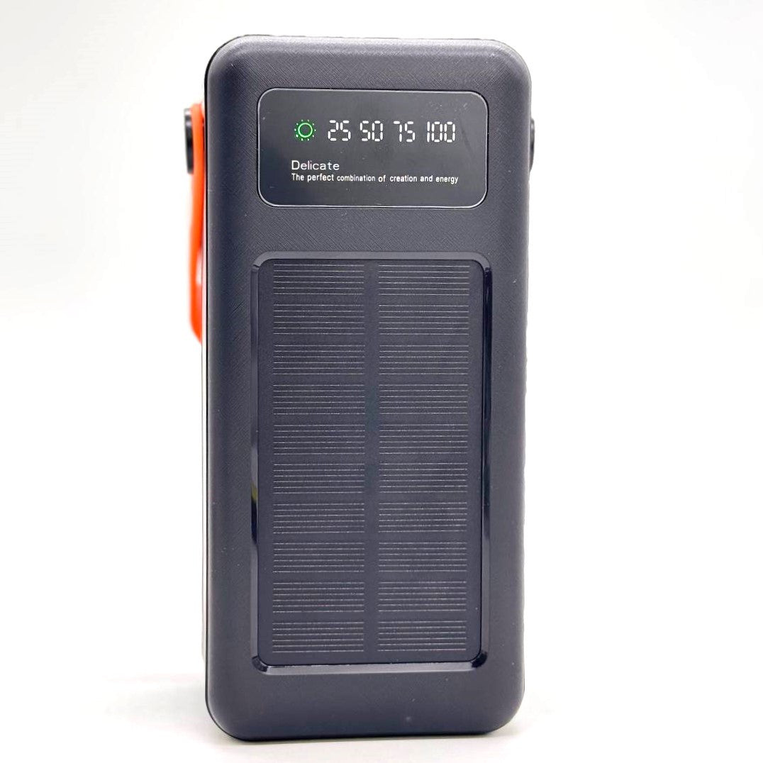 Повербанк 100 000 mAh + 4 перехідники (4xUSB) JS-638CX / Потужний Павербанк на сонячній панелі