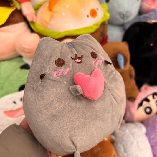 М'яка іграшка кіт Пушин 20см, З серцем / М'який котик / Плюшевий кіт / Плюшева іграшка котик