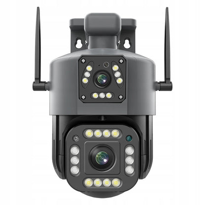 Вулична IP камера з 2 об'єктивами, 8Мп, Qettopo V380 / Вайфай камера відеоспостереження з нічною зйомкою