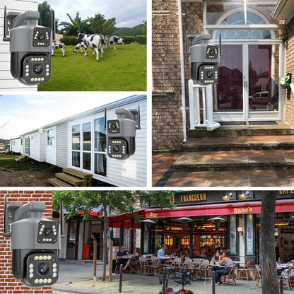 Вулична IP камера з 2 об'єктивами, 8Мп, Qettopo V380 / Вайфай камера відеоспостереження з нічною зйомкою