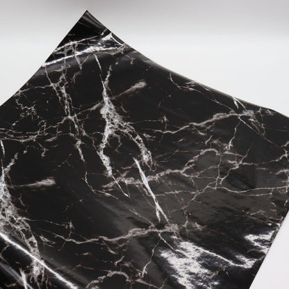 Самоклеюча плівка 5м чорний мармур для кухні Kitchen Sticker / Мармурова наклейка на кухонний фартух