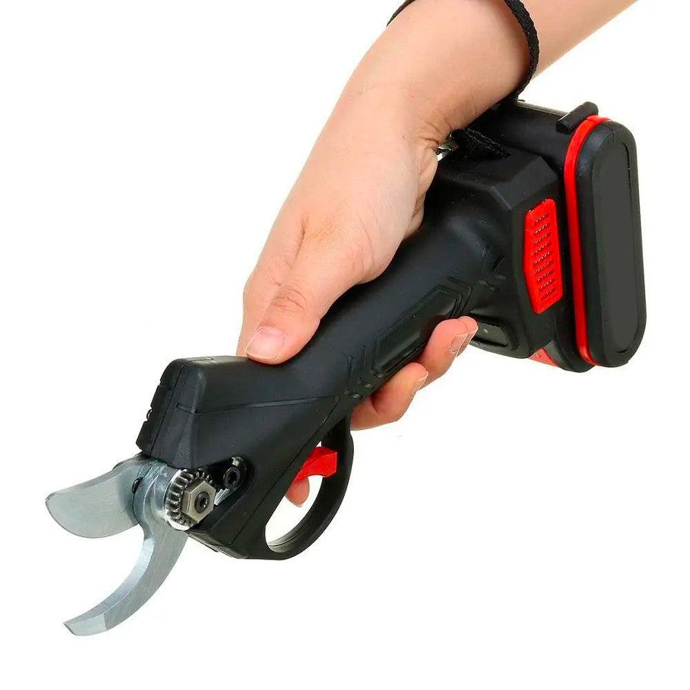 Секатор електричний 48V на 2 акумулятори в валізі / Акумуляторні садові ножиці / Електросекатор