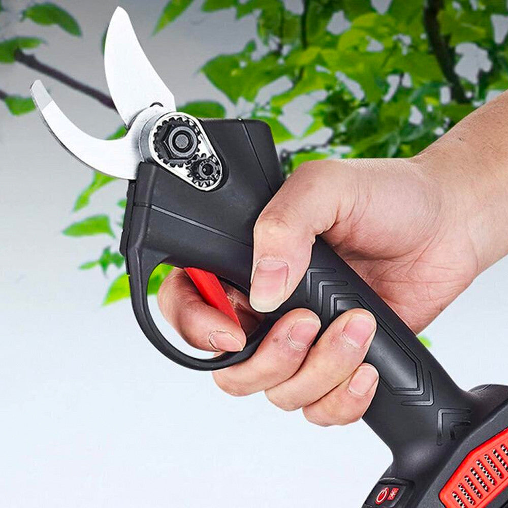 Секатор електричний 48V на 2 акумулятори в валізі / Акумуляторні садові ножиці / Електросекатор