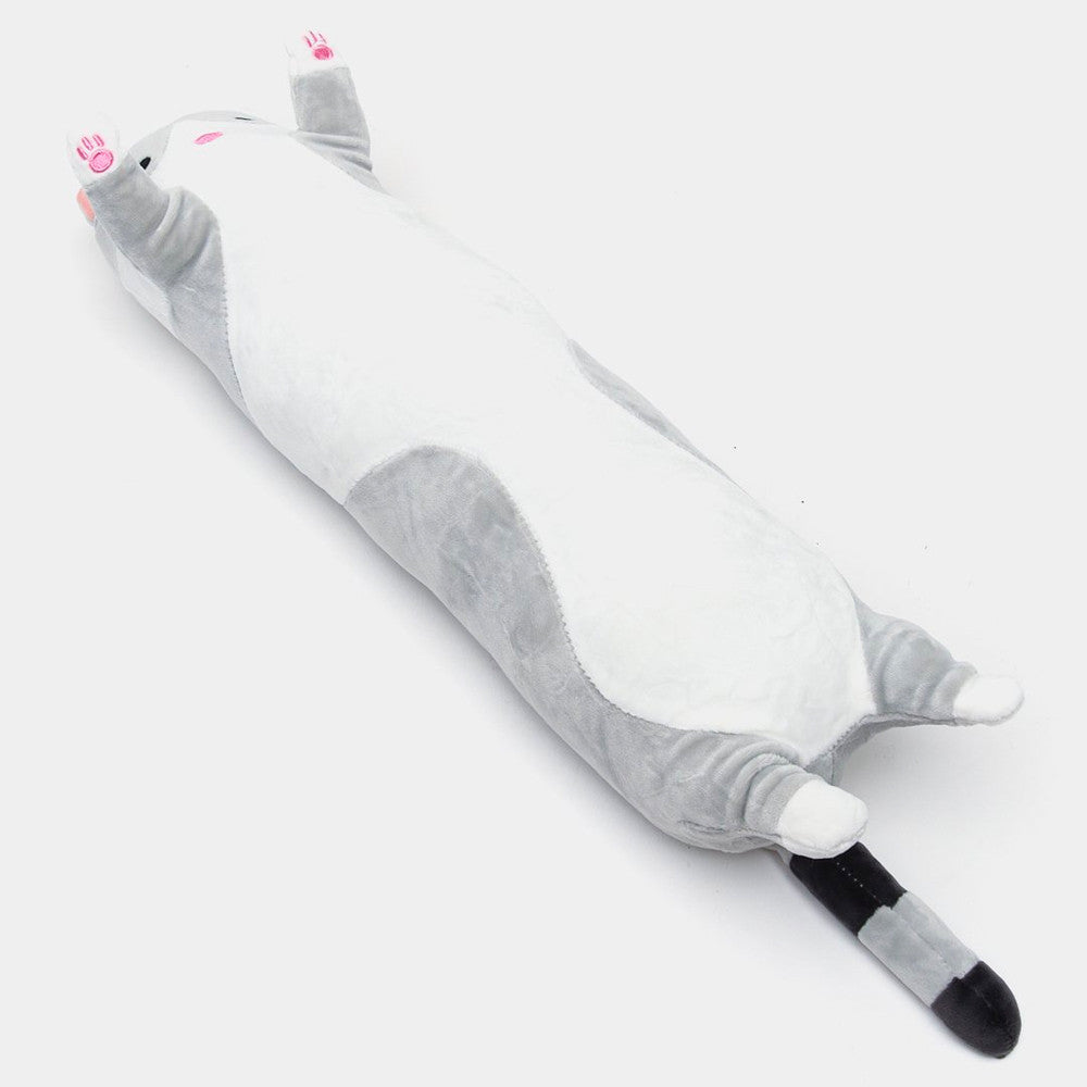 М'яка іграшка-подушка Кіт Батон 90 см, EL-2117-7, Сірий / Іграшка дитяча обіймашка довгий кіт