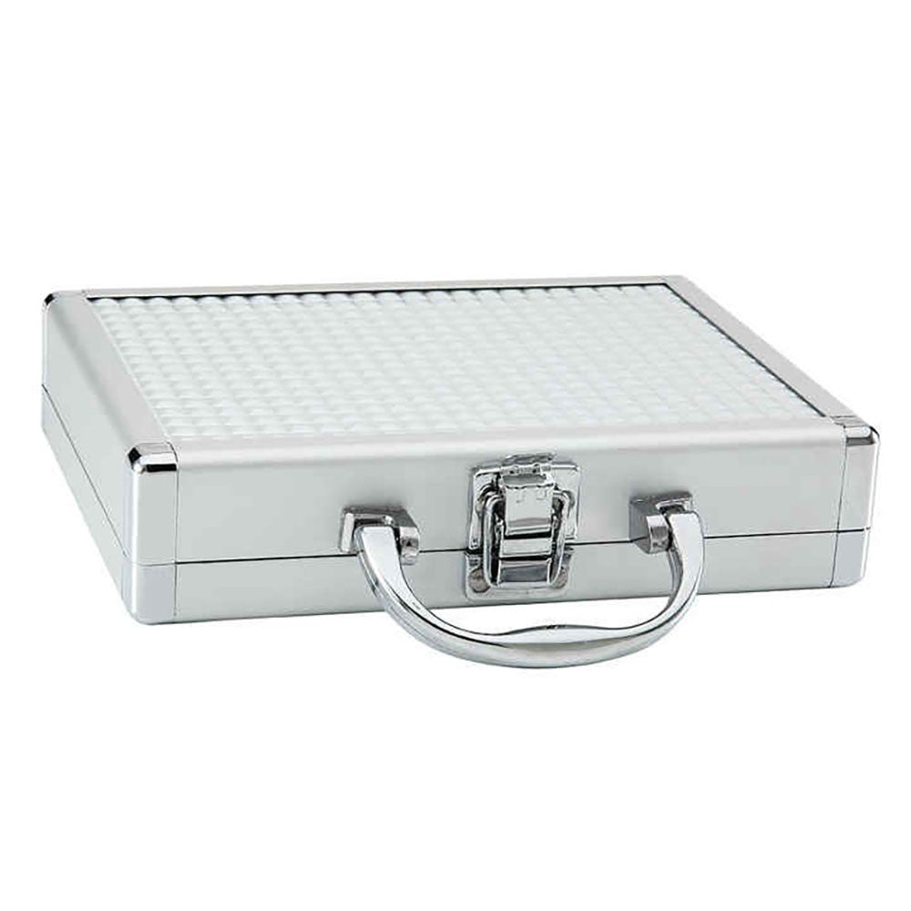 Косметичний набір у кейсі "Срібне сяйво" 22 предмети / Косметичний набір для створення макіяжу