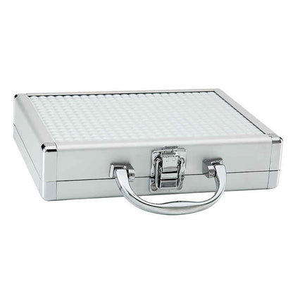 Косметичний набір у кейсі "Срібне сяйво" 22 предмети / Косметичний набір для створення макіяжу