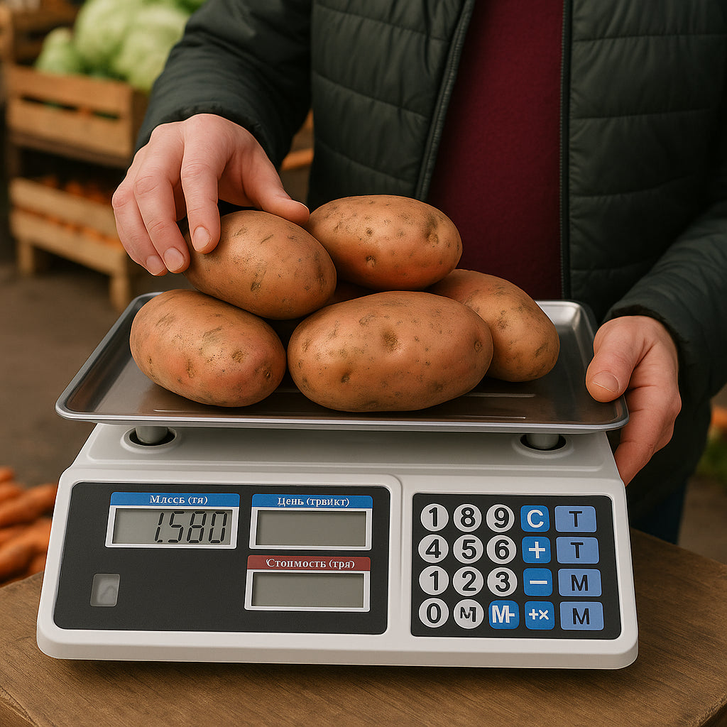 Ваги 50 кг від мережі та акумулятора DT 809 / Електронні ваги з дисплеєм та пам'яттю