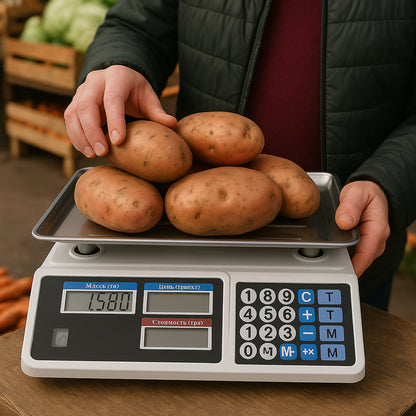 Ваги 50 кг від мережі та акумулятора DT 809 / Електронні ваги з дисплеєм та пам'яттю