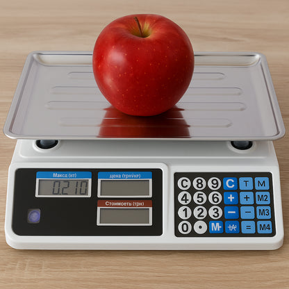 Ваги 50 кг від мережі та акумулятора DT 809 / Електронні ваги з дисплеєм та пам'яттю