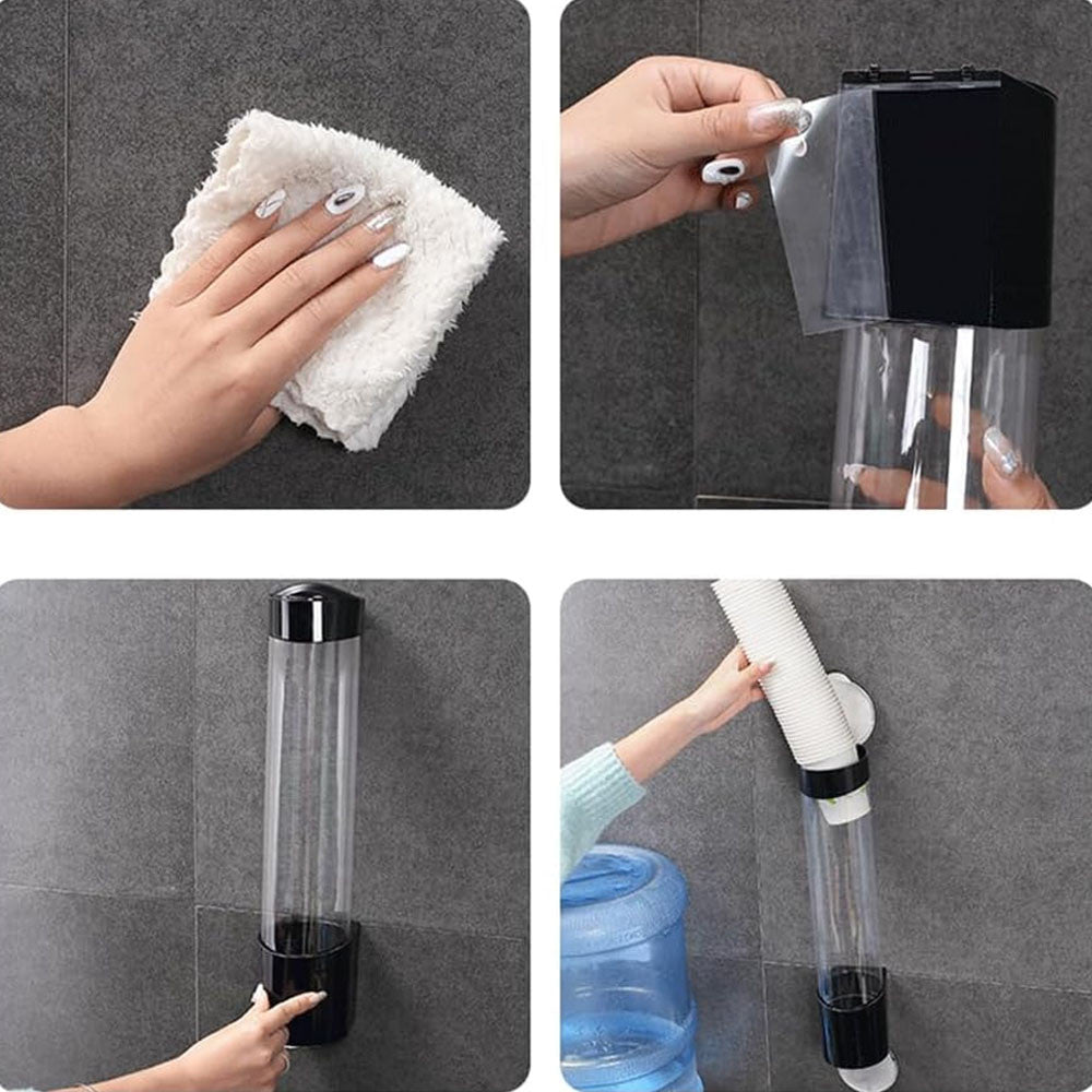 Диспенсер для склянок до 250мл, 70шт, настінний / Тримач склянок для кулера / Диспенсер стаканчиків