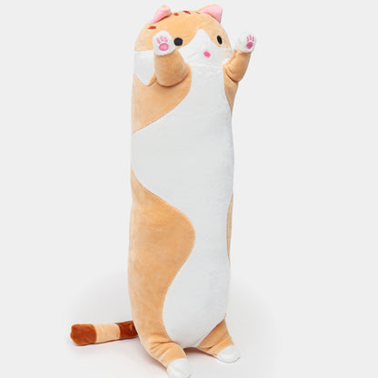 М'яка іграшка-подушка Кіт Батон 90 см, EL-2117-7, Коричневий / Іграшка дитяча обіймашка довгий кіт