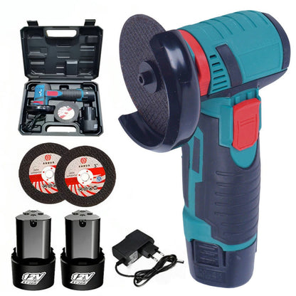 Акумуляторна болгарка 12V у валізі, 2 акумулятори, W-153-7 / Електроболгарка / Міні болгарка