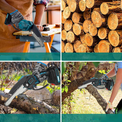 Акумуляторна ланцюгова пилка 24В, 1500 мАг, TL 0600, з кейсом + 2 акумулятори / Ручна електрична пилка