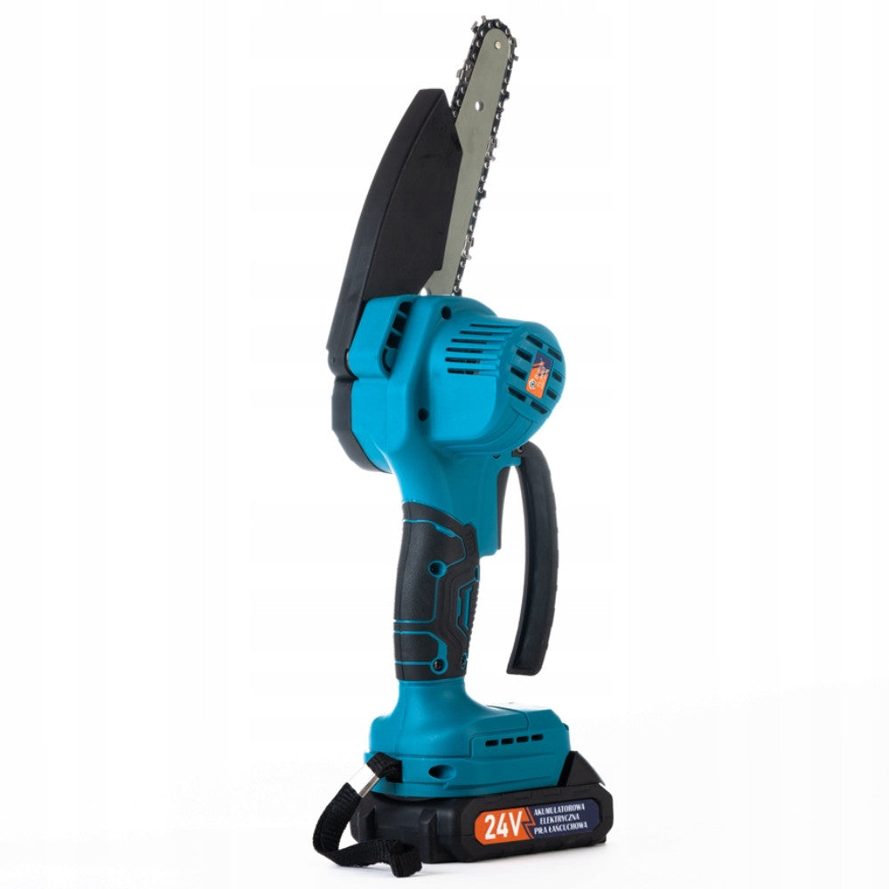 Акумуляторна ланцюгова пилка 24В, 1500 мАг, TL 0600, з кейсом + 2 акумулятори / Ручна електрична пилка