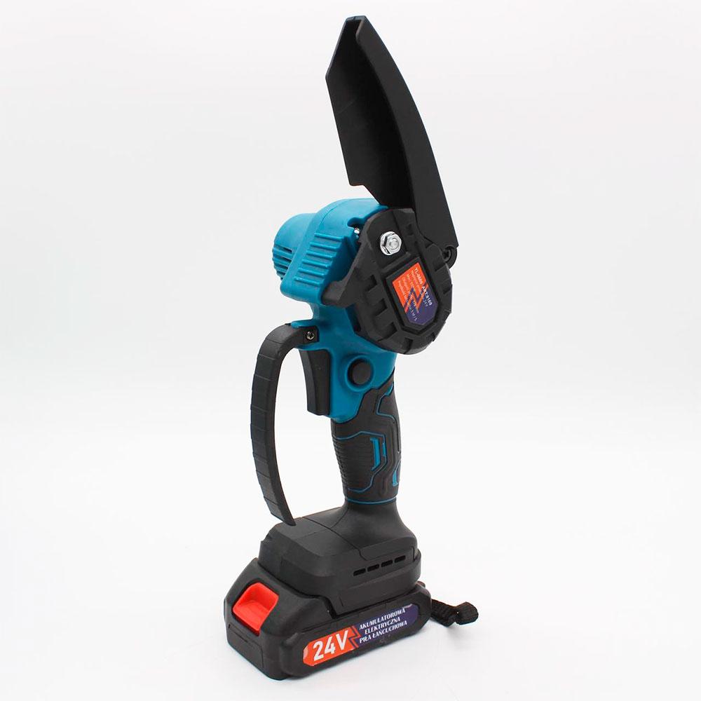 Акумуляторна ланцюгова пилка 24В, 1500 мАг, TL 0600, з кейсом + 2 акумулятори / Ручна електрична пилка