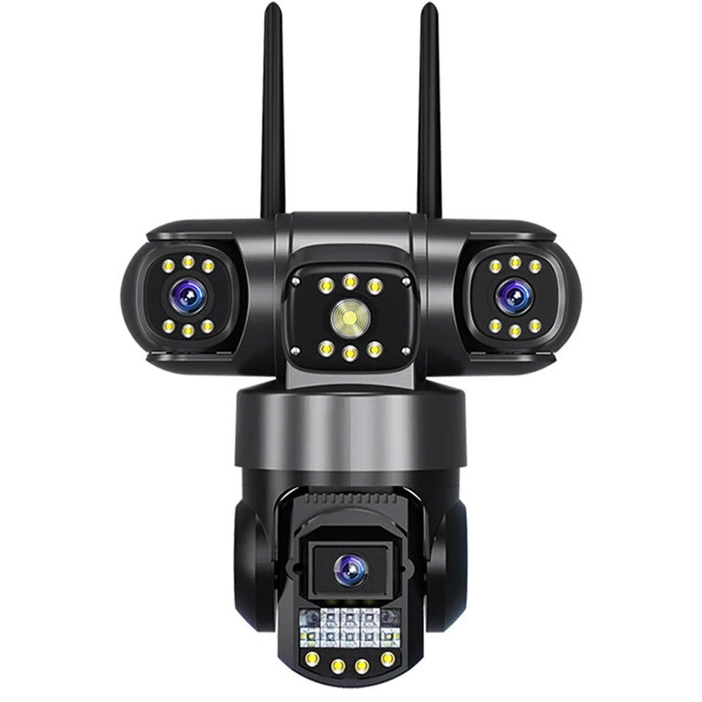 Вулична WIFI камера спостереження 15МР, 3 об'єктиви, SC28 / Поворотна камера відеоспостереження / IP камера вулична