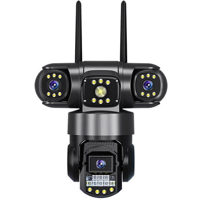 Вулична WIFI камера спостереження 15МР, 3 об'єктиви, SC28 / Поворотна камера відеоспостереження / IP камера вулична