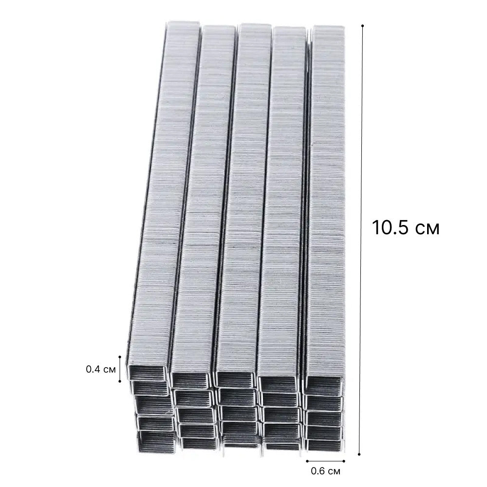 Скоби для підв'язувального степлера 10000 шт, 6х4 мм, 604С / Скоби для тапенера / Упаковка скоб для садового степлера