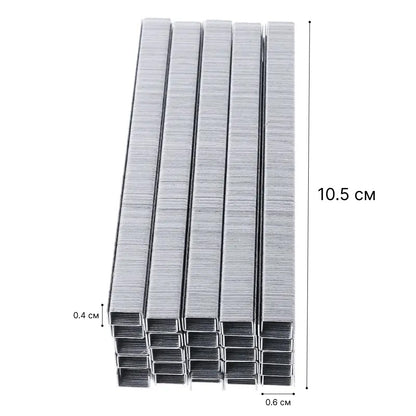 Скоби для підв'язувального степлера 10000 шт, 6х4 мм, 604С / Скоби для тапенера / Упаковка скоб для садового степлера