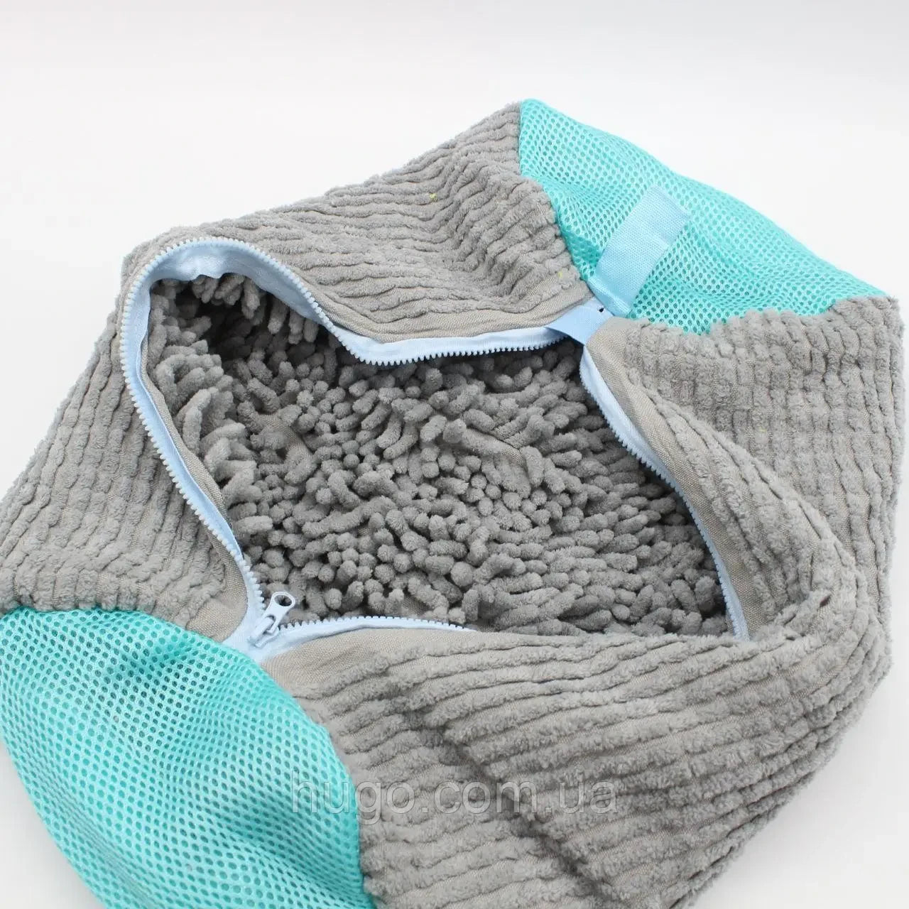 Мішок для прання взуття 39х19см, Сірий / Захисний чохол для прання кросівок / Сумка-мішок для прання