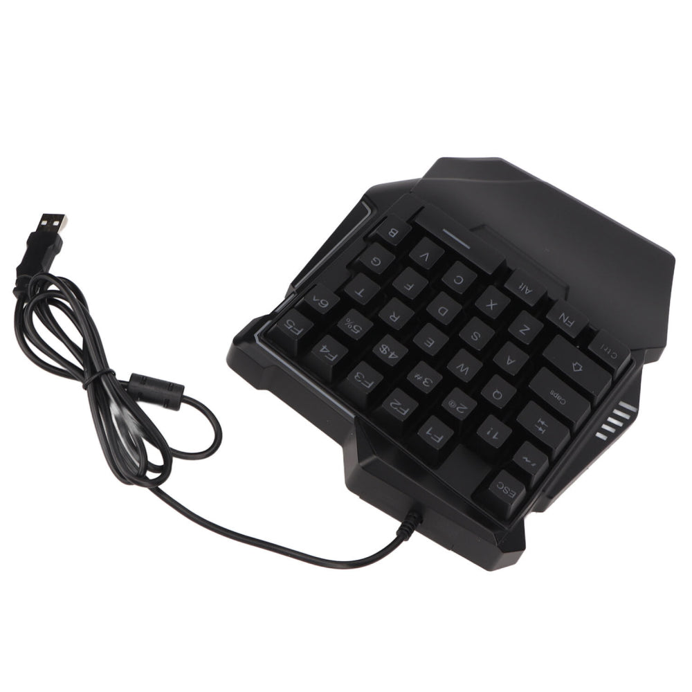 Ігрова міні клавіатура та мишка, від USB з підсвічуванням, 198I G506, Чорний / Набір клавіатура та миша для геймерів