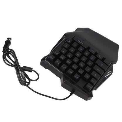 Ігрова міні клавіатура та мишка, від USB з підсвічуванням, 198I G506, Чорний / Набір клавіатура та миша для геймерів