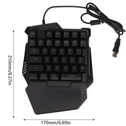 Ігрова міні клавіатура та мишка, від USB з підсвічуванням, 198I G506, Чорний / Набір клавіатура та миша для геймерів