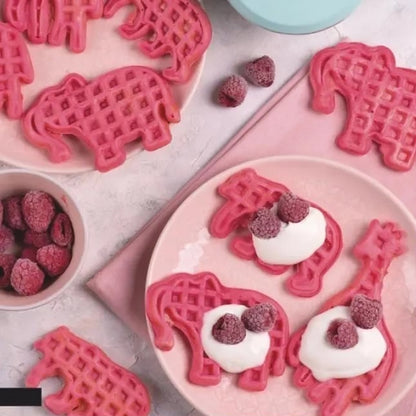 Вафельниця електрична 1600Вт, з фігурками тварин RS-7400 / Електровафельниця кругла