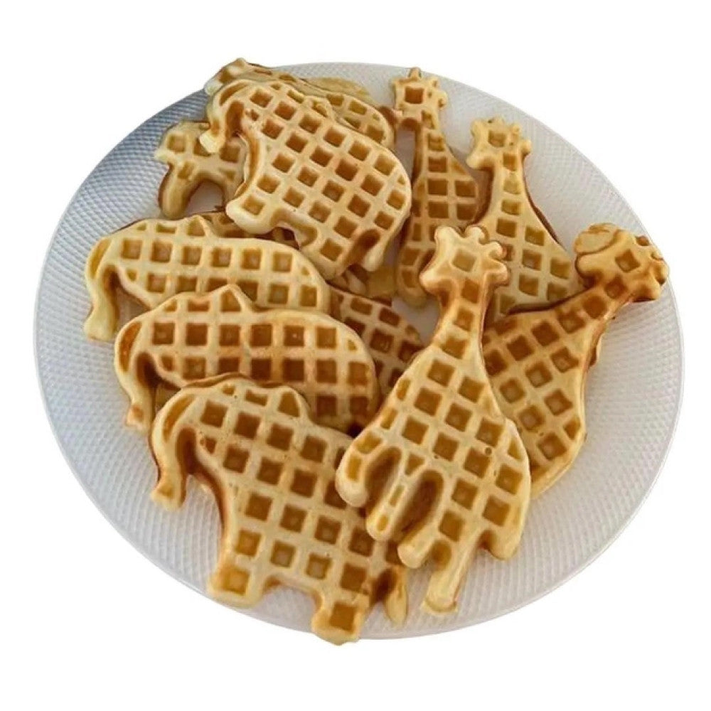 Вафельниця електрична 1600Вт, з фігурками тварин RS-7400 / Електровафельниця кругла