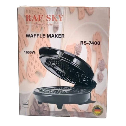 Вафельниця електрична 1600Вт, з фігурками тварин RS-7400 / Електровафельниця кругла