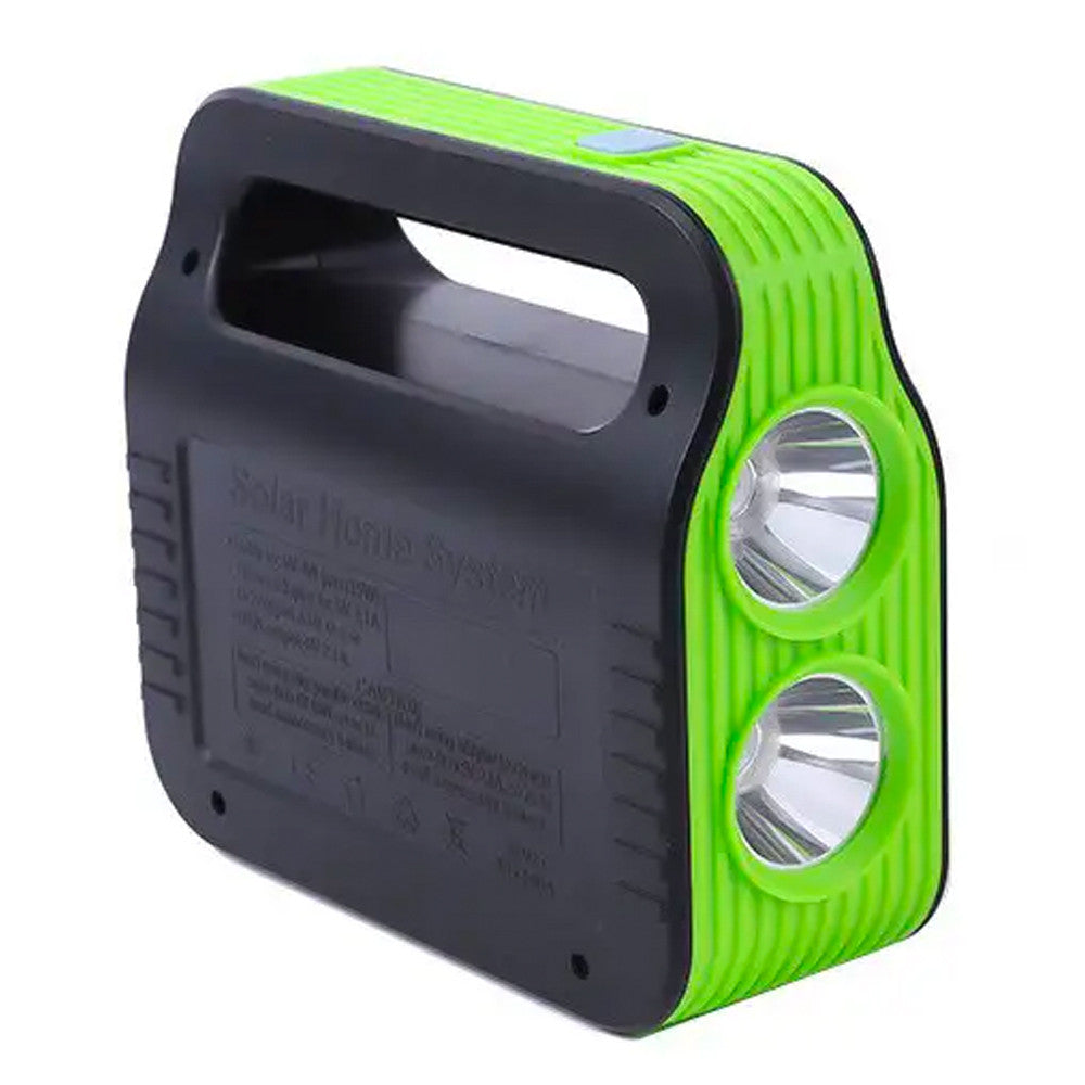 Сонячна зарядна станція-ліхтар із PowerBank + 2 лампочки, COBA CB-999B, Зелений / Ліхтар акумуляторний