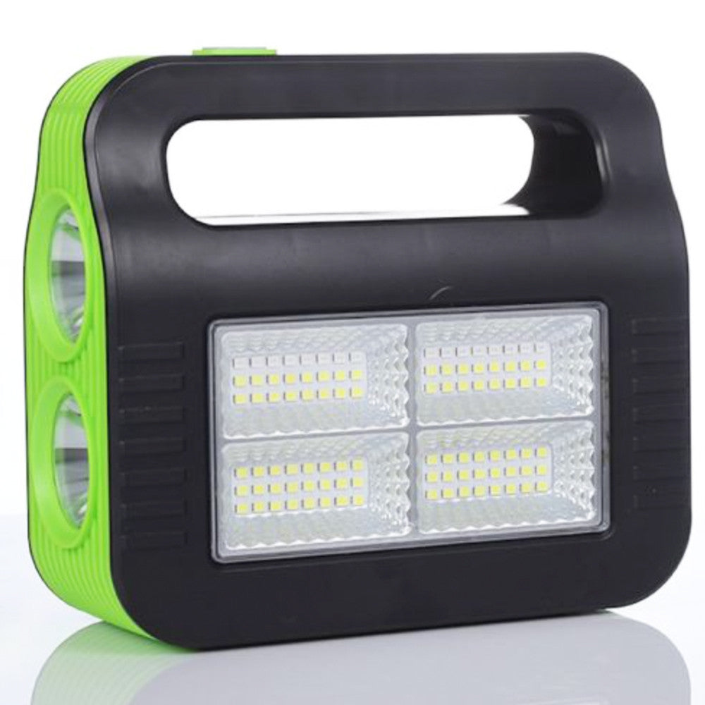 Сонячна зарядна станція-ліхтар із PowerBank + 2 лампочки, COBA CB-999B, Зелений / Ліхтар акумуляторний