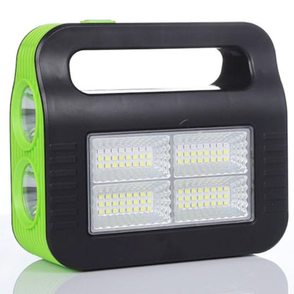 Сонячна зарядна станція-ліхтар із PowerBank + 2 лампочки, COBA CB-999B, Зелений / Ліхтар акумуляторний