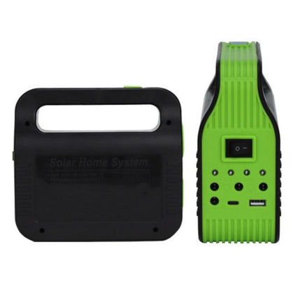 Сонячна зарядна станція-ліхтар із PowerBank + 2 лампочки, COBA CB-999B, Зелений / Ліхтар акумуляторний