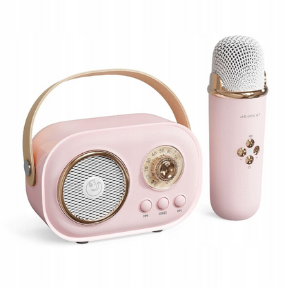 Портативна Bluetooth колонка для караоке з мікрофоном на акумуляторі / Акустична система для караоке