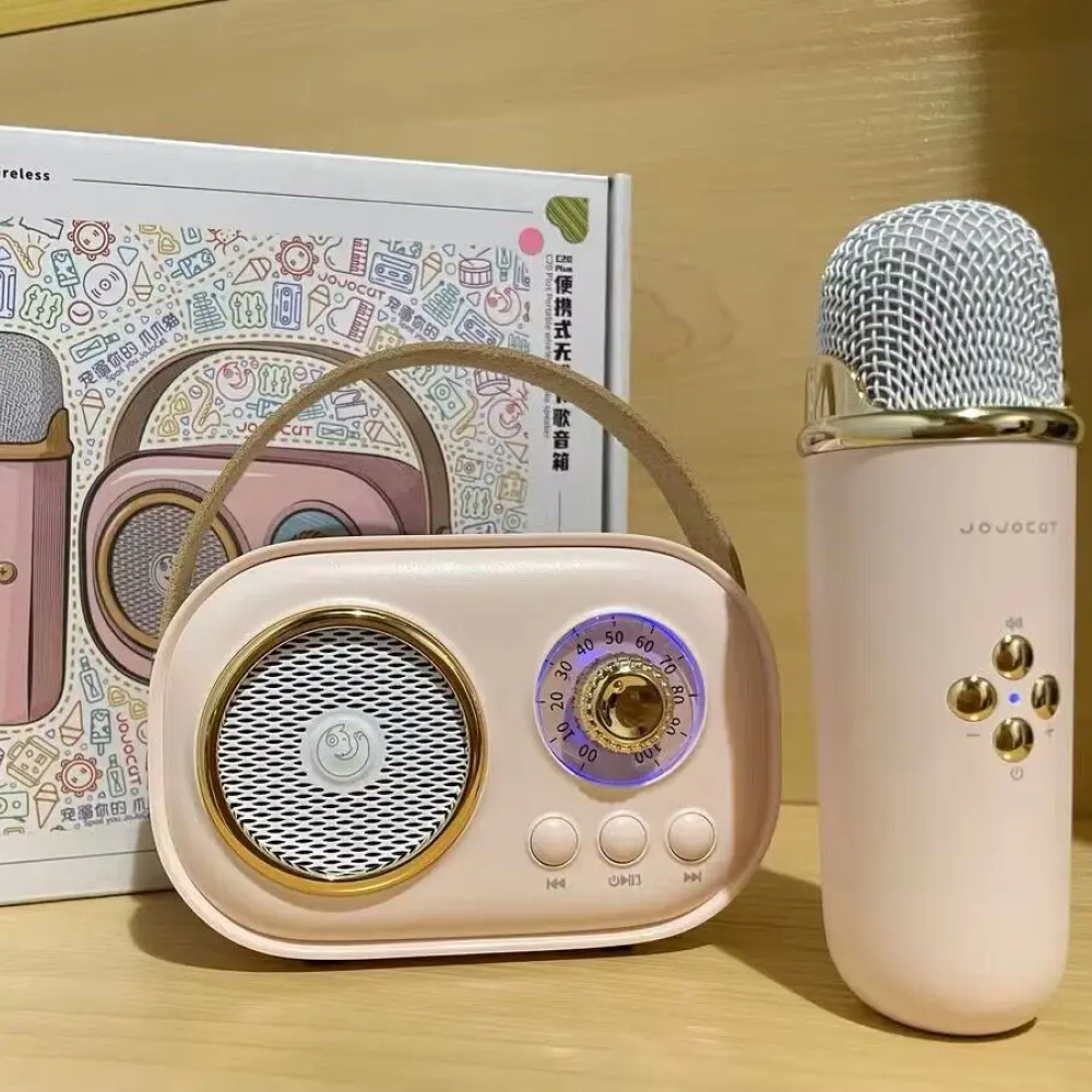 Портативна Bluetooth колонка для караоке з мікрофоном на акумуляторі / Акустична система для караоке