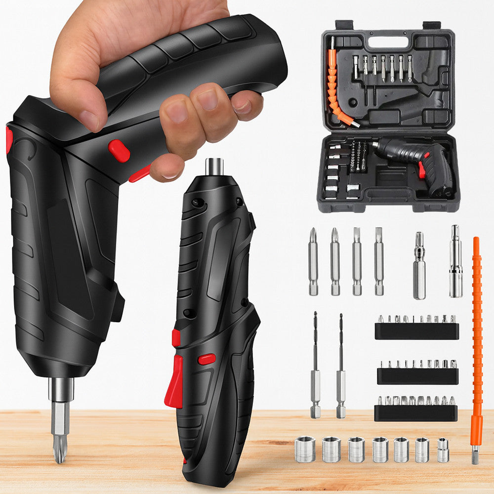 Електрична викрутка в кейсі з набором інструментів 48 предметів / Акумуляторна викрутка / Міні-шуруповерт