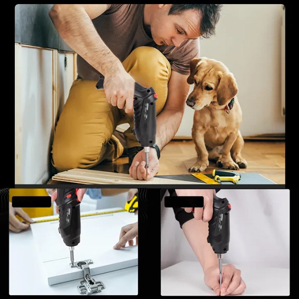 Електрична викрутка в кейсі з набором інструментів 48 предметів / Акумуляторна викрутка / Міні-шуруповерт