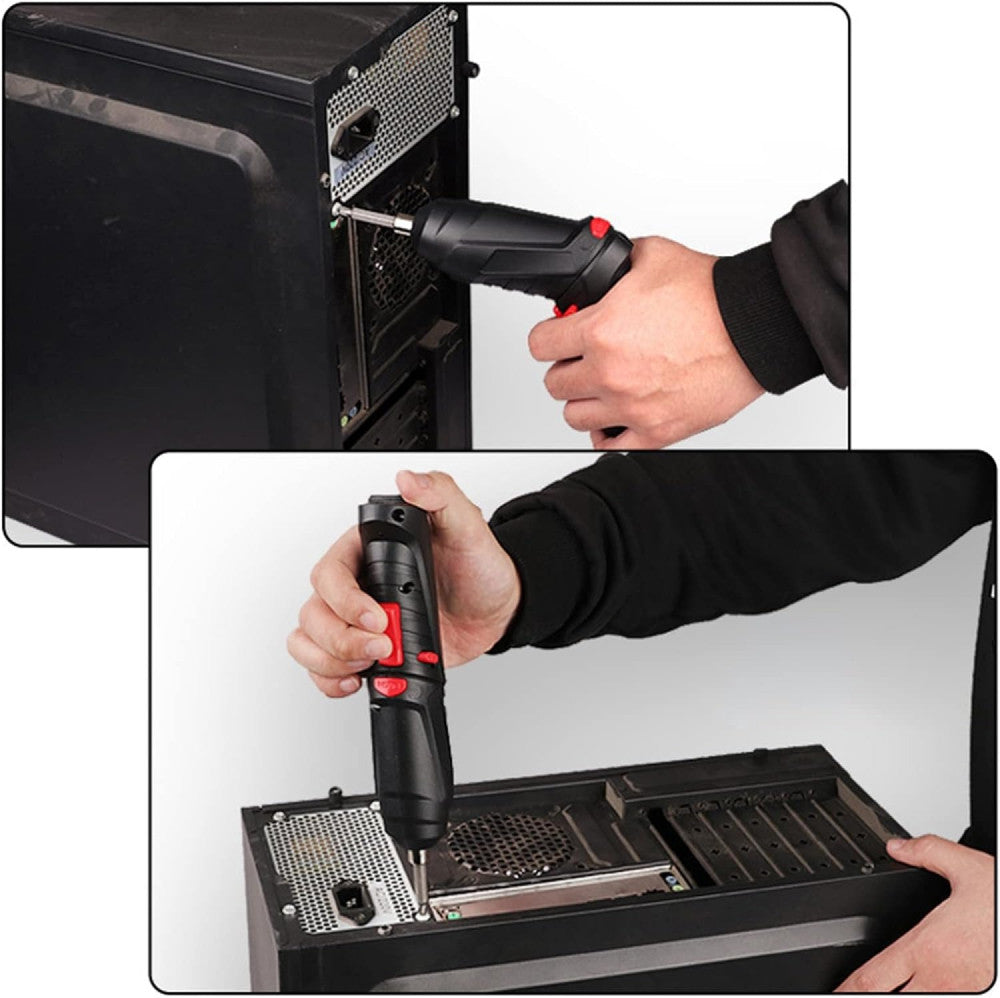 Електрична викрутка в кейсі з набором інструментів 48 предметів / Акумуляторна викрутка / Міні-шуруповерт