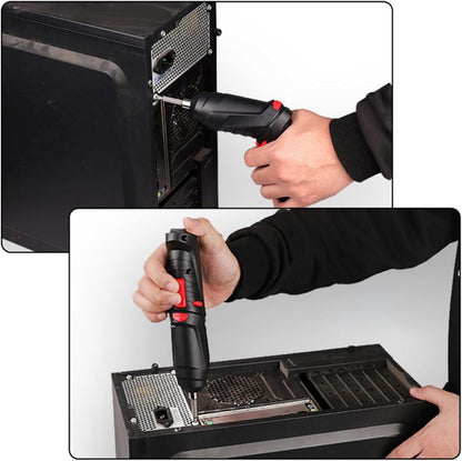 Електрична викрутка в кейсі з набором інструментів 48 предметів / Акумуляторна викрутка / Міні-шуруповерт