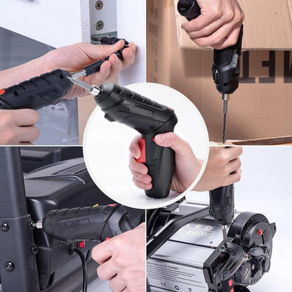 Електрична викрутка в кейсі з набором інструментів 48 предметів / Акумуляторна викрутка / Міні-шуруповерт