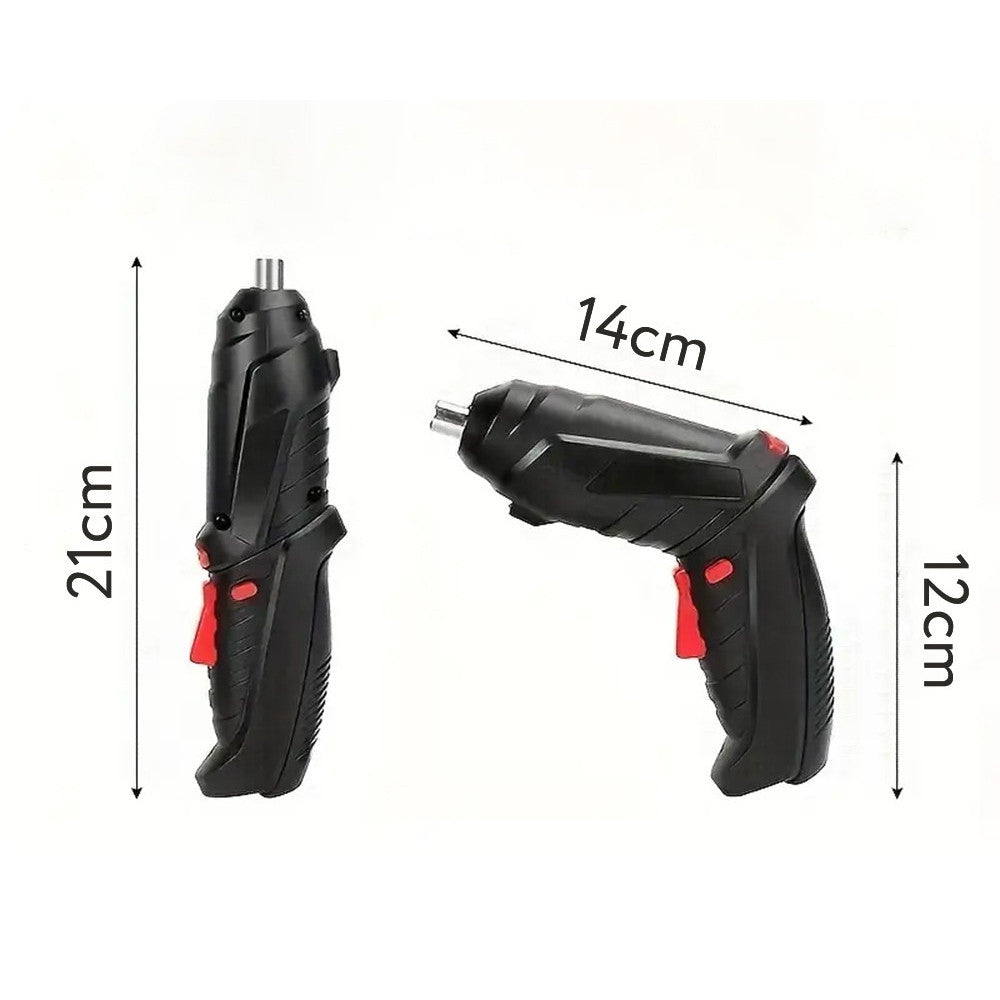 Електрична викрутка в кейсі з набором інструментів 48 предметів / Акумуляторна викрутка / Міні-шуруповерт